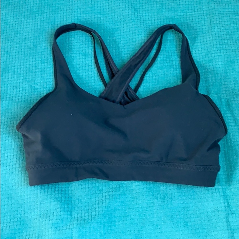 Athleta - dark teal sports bra sz small
